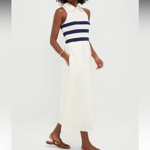 Tuckernuck ivory navy striped Marina dress small s worn once - Picture 6 of 7
